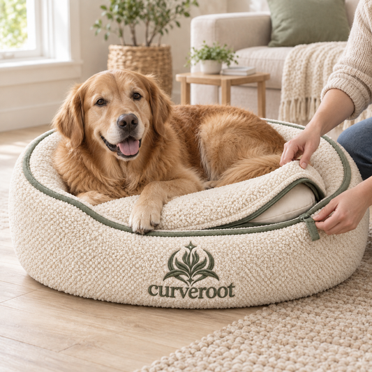 Curveroot® Washable Comfort Dog Bed